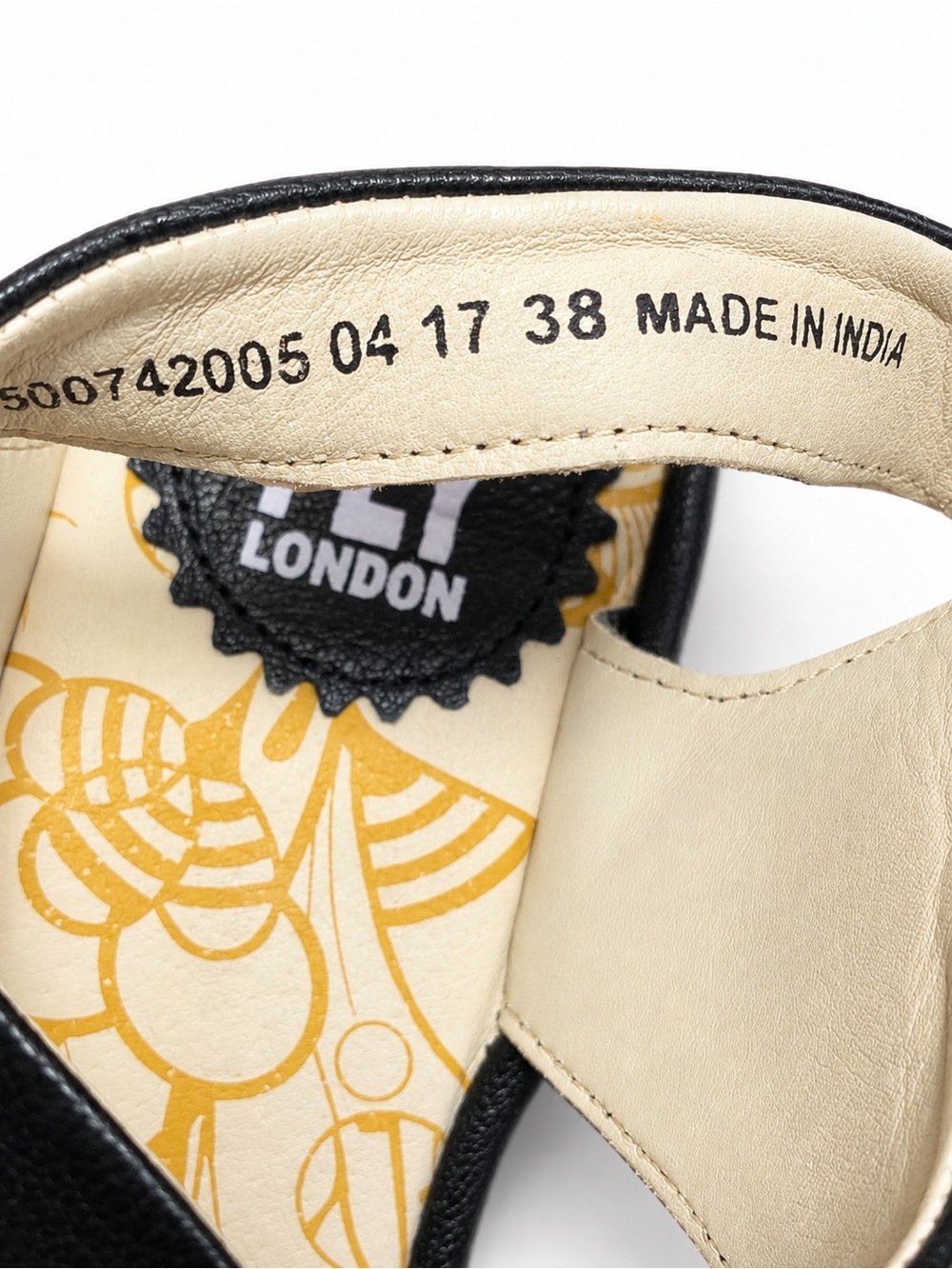 Fly London Mousse Black Lace-Up Wedge Sandals Women’s EU 38 US 7.5-8 Leather - Picture 7 of 9